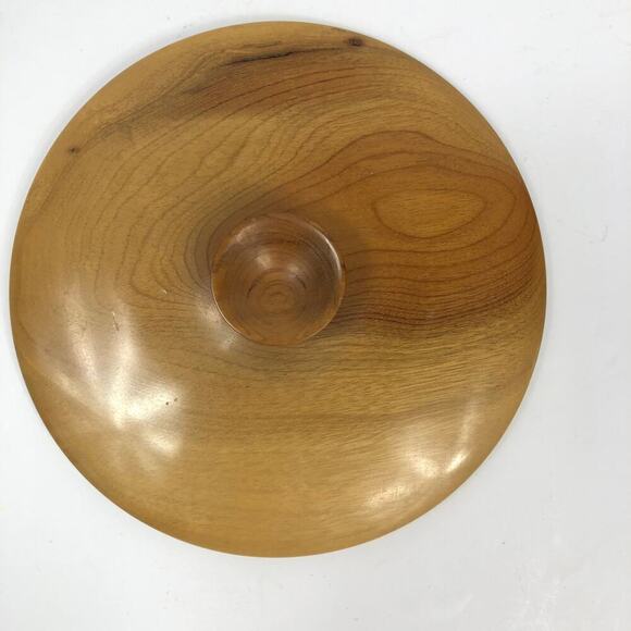 Vintage Myrtlewood Oregon Coos Bay MCM Compote Pedestal bowl w/ Lid - Picture 5 of 8